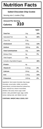 Salted Chocolate Chip Cookie